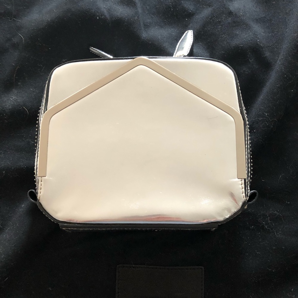 Alexander Wang Silver Patent Clutch